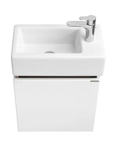 Комплект мебели белый глянец/эбони светлый 46 см Акватон Эклипс 1A172801EK49L + 1WH301972 + 1A129002EK010