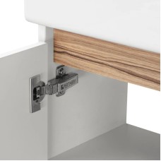 Комплект мебели белый глянец/эбони светлый 46 см Акватон Эклипс 1A172801EK49L + 1WH301972 + 1A129002EK010