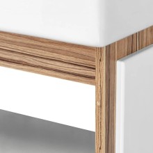 Комплект мебели белый глянец/эбони светлый 46 см Акватон Эклипс 1A172801EK49L + 1WH301972 + 1A129002EK010