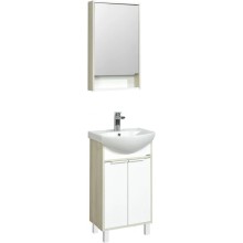 Комплект мебели белый глянец/ясень фабрик 50,5 см Акватон Рико 1A212401RIB90 + 1WH207781 + 1A212302RIB90