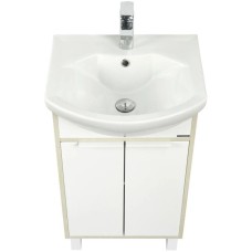 Комплект мебели белый глянец/ясень фабрик 50,5 см Акватон Рико 1A212401RIB90 + 1WH207781 + 1A212302RIB90