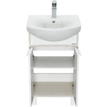 Комплект мебели белый глянец/ясень фабрик 50,5 см Акватон Рико 1A212401RIB90 + 1WH207781 + 1A212302RIB90