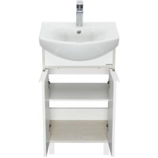 Комплект мебели белый глянец/ясень фабрик 50,5 см Акватон Рико 1A212401RIB90 + 1WH207781 + 1A212302RIB90