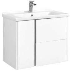 Комплект мебели белый глянец 80 см Акватон Стоун 1A228201SX010 + 1WH302251 + 1A228302SX010