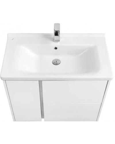 Комплект мебели белый глянец 80 см Акватон Стоун 1A228201SX010 + 1WH302251 + 1A228302SX010