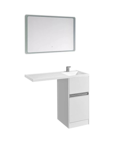 Комплект мебели белый глянец 105 см Акватон Лондри 1A236001LH010 + 1A72223KLH010 + 1A252802SU010