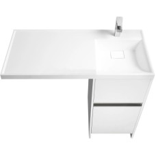 Комплект мебели белый глянец 105 см Акватон Лондри 1A236001LH010 + 1A72223KLH010 + 1A252802SU010