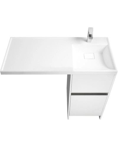 Комплект мебели белый глянец 105 см Акватон Лондри 1A236001LH010 + 1A72223KLH010 + 1A252802SU010