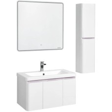 Комплект мебели белый глянец 85 см Акватон Шерилл 1A208801SH010 + 1A71443KSH010 + 1A210302SH010