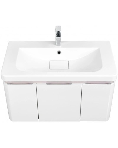 Комплект мебели белый глянец 85 см Акватон Шерилл 1A208801SH010 + 1A71443KSH010 + 1A210302SH010