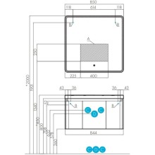 Комплект мебели белый глянец 85 см Акватон Шерилл 1A208801SH010 + 1A71443KSH010 + 1A210302SH010