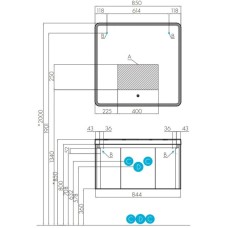 Комплект мебели белый глянец 85 см Акватон Шерилл 1A208801SH010 + 1A71443KSH010 + 1A210302SH010