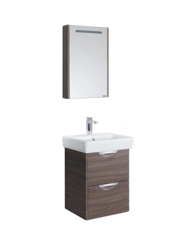 Комплект мебели дуб макиато 50 см Акватон Сильва 1A211701SIW50 + 1WH302184 + 1A215502SIW5L