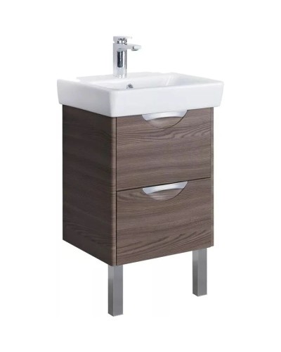 Комплект мебели дуб макиато 60 см Акватон Сильва 1A211801SIW50 + 1WH302186 + 1A216202SIW50