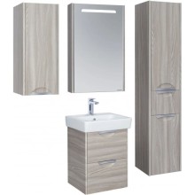 Комплект мебели дуб фьорд 50 см Акватон Сильва 1A211701SIW60 + 1WH302184 + 1A215502SIW6L