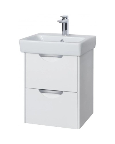 Комплект мебели дуб полярный 50 см Акватон Сильва 1A211701SIW70 + 1WH302184 + 1A215502SIW7L