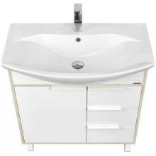 Комплект мебели белый глянец/ясень фабрик 80,5 см Акватон Рико 1A215401RIB90 + 1WH207783 + 1A215302RIB90