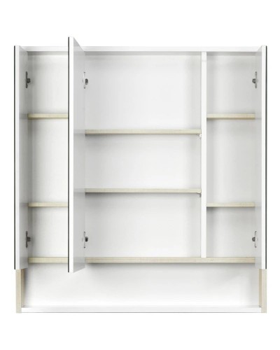 Комплект мебели белый глянец/ясень фабрик 80,5 см Акватон Рико 1A215401RIB90 + 1WH207783 + 1A215302RIB90