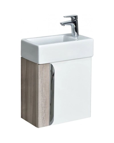 Комплект мебели белый глянец/ясень шимо 46 см Акватон Вита 1A221401VTD70 + 1WH301972 + 1A221902VT010