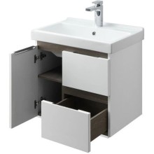 Комплект мебели белый глянец/грецкий орех 60 см Акватон Рене 1A258501NRC80 + 1WH302421 + 1A222302NR010