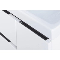 Комплект мебели белый глянец/грецкий орех 60 см Акватон Рене 1A258501NRC80 + 1WH302421 + 1A222302NR010