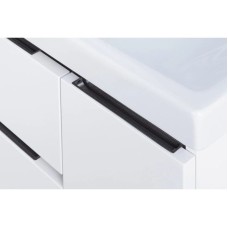 Комплект мебели белый глянец/грецкий орех 60 см Акватон Рене 1A258501NRC80 + 1WH302421 + 1A222302NR010