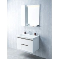 Комплект мебели белый глянец/грецкий орех 80 см Акватон Рене 1A258601NRC80 + 1WH302251 + 1A222502NRC80