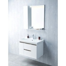 Комплект мебели белый глянец/грецкий орех 80 см Акватон Рене 1A258601NRC80 + 1WH302251 + 1A222502NRC80