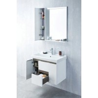 Комплект мебели белый глянец/грецкий орех 80 см Акватон Рене 1A258601NRC80 + 1WH302251 + 1A222502NRC80