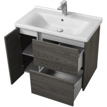 Комплект мебели грецкий орех 80 см Акватон Стоун 1A228201SXC80 + 1WH302251 + 1A228302SXC80