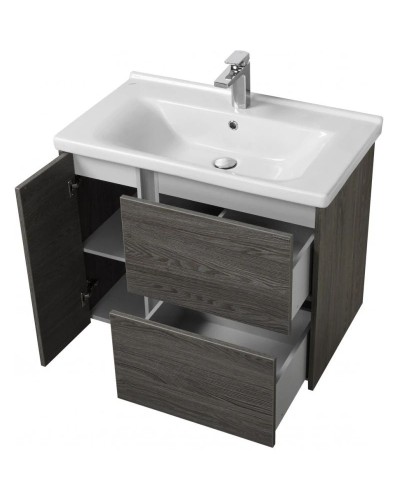 Комплект мебели грецкий орех 80 см Акватон Стоун 1A228201SXC80 + 1WH302251 + 1A228302SXC80