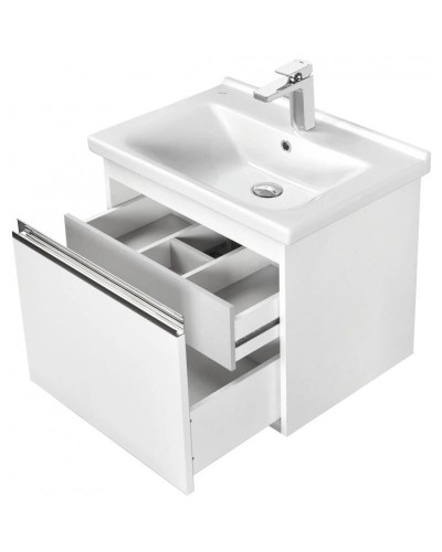 Комплект мебели белый глянец 60 см Акватон Капри 1A230101KP010 + 1WH302421 + 1A230302KP010