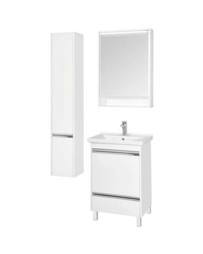 Комплект мебели белый глянец 60 см Акватон Капри 1A230101KP010 + 1WH302421 + 1A230302KP010