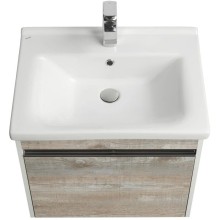 Комплект мебели белый глянец/бетон пайн 60 см Акватон Капри 1A230101KPDA0 + 1WH302421 + 1A230302KPDA0