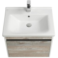 Комплект мебели белый глянец/бетон пайн 60 см Акватон Капри 1A230101KPDA0 + 1WH302421 + 1A230302KPDA0