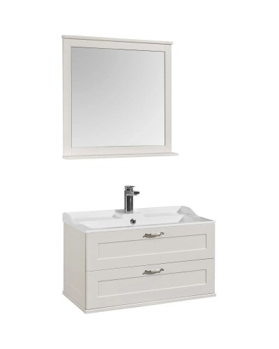 Комплект мебели дуб белый 80 см Акватон Леон 1A186301LBPS0 + 1A708031FB010 + 1A186402LBPS0