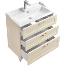 Комплект мебели дуб бежевый 80 см Акватон Леон 1A187801LBPR0 + 1A708031FB010 + 1A186402LBPR0