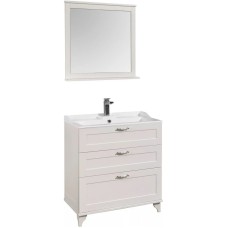 Комплект мебели дуб белый 80 см Акватон Леон 1A187801LBPS0 + 1A708031FB010 + 1A186402LBPS0