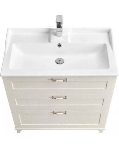 Комплект мебели дуб белый 80 см Акватон Леон 1A187801LBPS0 + 1A708031FB010 + 1A186402LBPS0