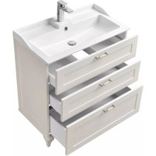 Комплект мебели дуб белый 80 см Акватон Леон 1A187801LBPS0 + 1A708031FB010 + 1A186402LBPS0