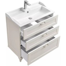 Комплект мебели дуб белый 80 см Акватон Леон 1A187801LBPS0 + 1A708031FB010 + 1A186402LBPS0