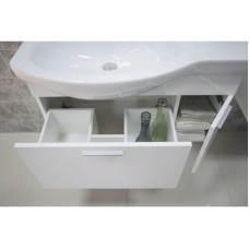 Комплект мебели белый глянец 83 см Акватон Инди 1A188401ND010 + 1WH110228 + 1A188502ND010