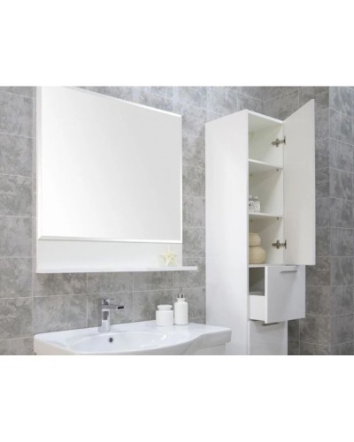 Комплект мебели белый глянец 83 см Акватон Инди 1A188401ND010 + 1WH110228 + 1A188502ND010