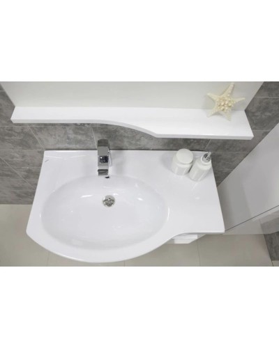 Комплект мебели белый глянец 83 см Акватон Инди 1A188401ND010 + 1WH110228 + 1A188502ND010