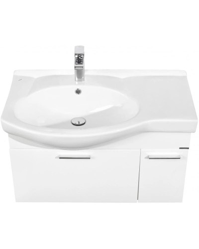 Комплект мебели белый глянец 83 см Акватон Инди 1A188401ND010 + 1WH110228 + 1A188502ND010