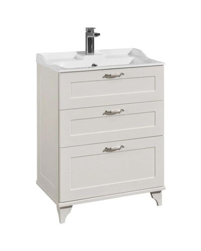 Комплект мебели дуб белый 65,3 см Акватон Леон 1A194601LBPS0 + 1A708731FB010 + 1A187102LBPS0