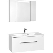 Комплект мебели белый глянец 100 см Акватон Мадрид 1A126901MA010 + 1A70473KPR010 + 1A111602MA010