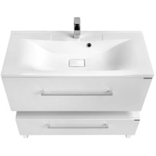 Комплект мебели белый глянец 100 см Акватон Мадрид 1A126901MA010 + 1A70473KPR010 + 1A111602MA010