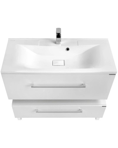 Комплект мебели белый глянец 100 см Акватон Мадрид 1A126901MA010 + 1A70473KPR010 + 1A111602MA010