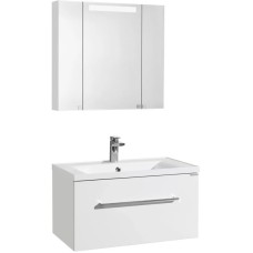 Комплект мебели белый глянец 80 см Акватон Мадрид 1A126801MA010 + 1A70493KPR010 + 1A175202MA010